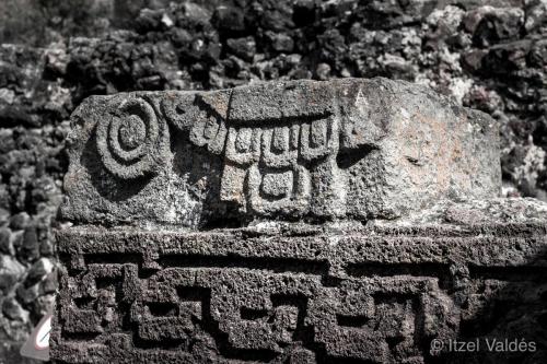 Detalle de la piramide del Tepozteco